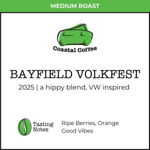 Bayfield Volkfest Medium Roast coffee blend original by Coastal Coffee Company