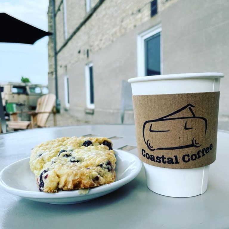 coastal coffee company biscuits and coffee at the cafe